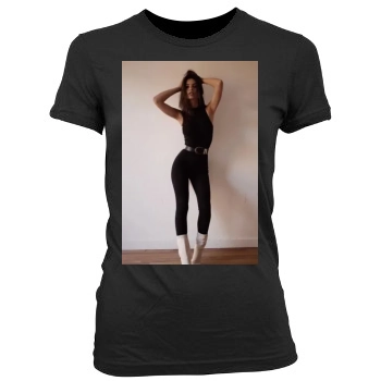 Emily Ratajkowski Women's Junior Cut Crewneck T-Shirt