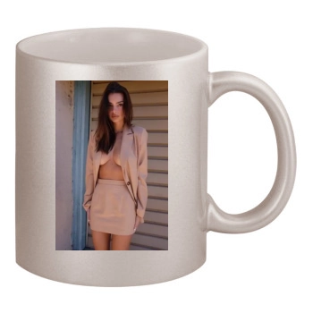 Emily Ratajkowski 11oz Metallic Silver Mug