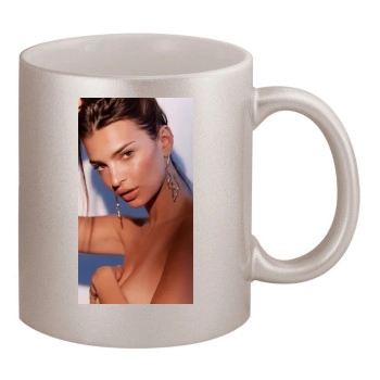 Emily Ratajkowski 11oz Metallic Silver Mug