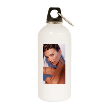 Emily Ratajkowski White Water Bottle With Carabiner