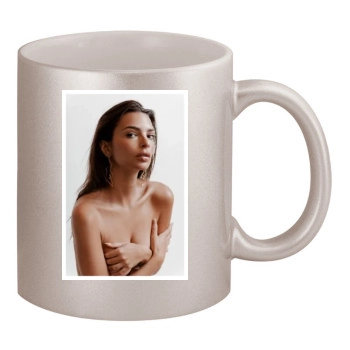 Emily Ratajkowski 11oz Metallic Silver Mug