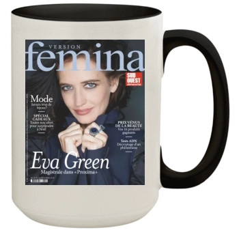 Eva Green 15oz Colored Inner & Handle Mug