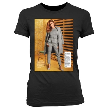 Eva Mendes Women's Junior Cut Crewneck T-Shirt